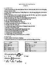 Đề cương ôn tập cả năm môn Toán Lớp 8